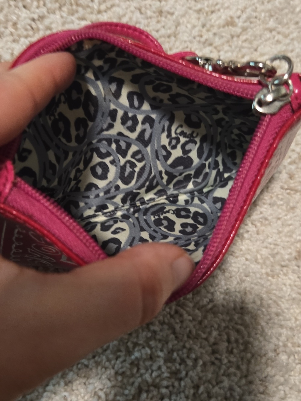 Coach Fushia Pvc Poppy Wristlet - Picture 4 of 4